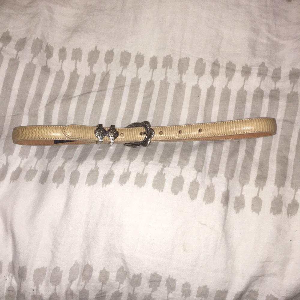 Vintage Tan/Beige Leather Belt